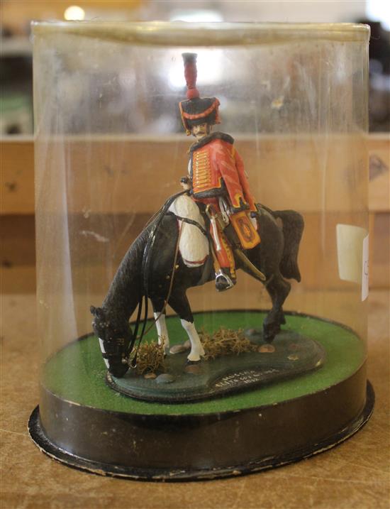 Russian Hussar soldier on a horse(-)